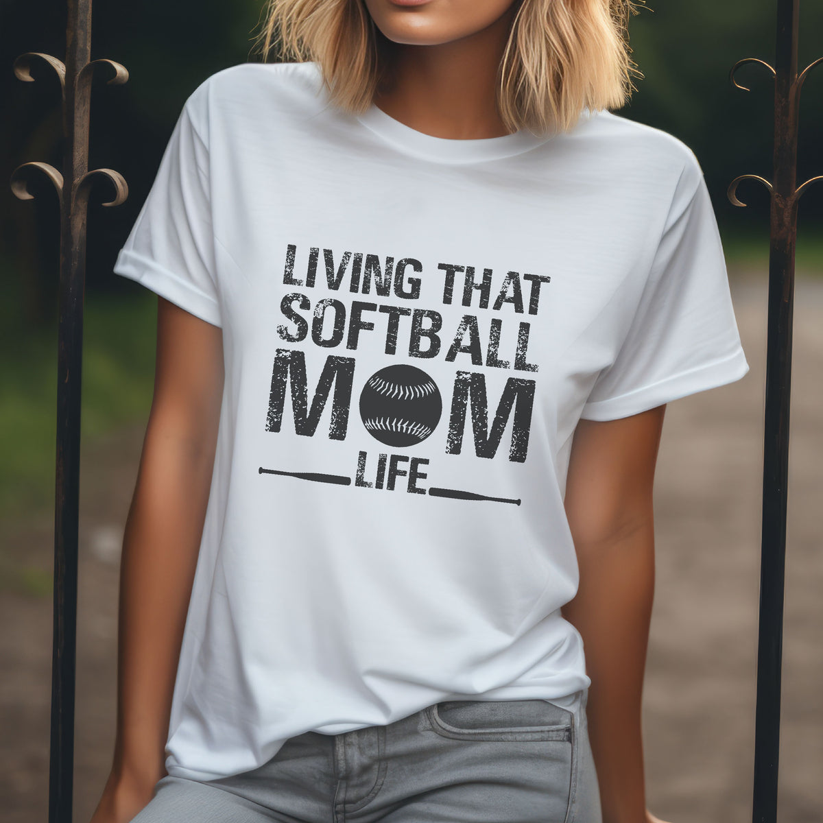 Living That Softball Mom Life T-shirt | Softball Mom Shirt | Softball Mom Gift