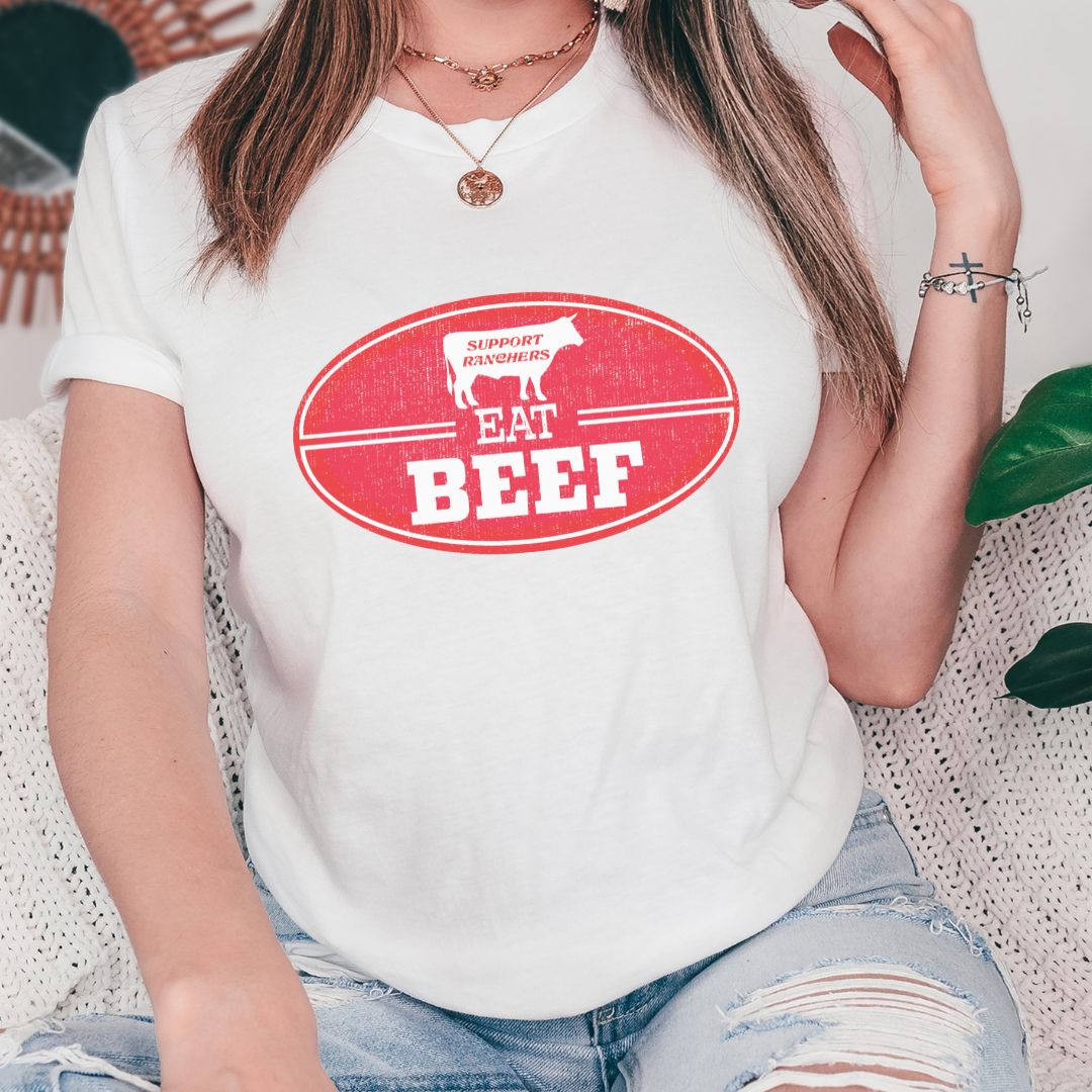 Support Ranchers Eat Beef Country Shirt | Western Graphic T-shirt