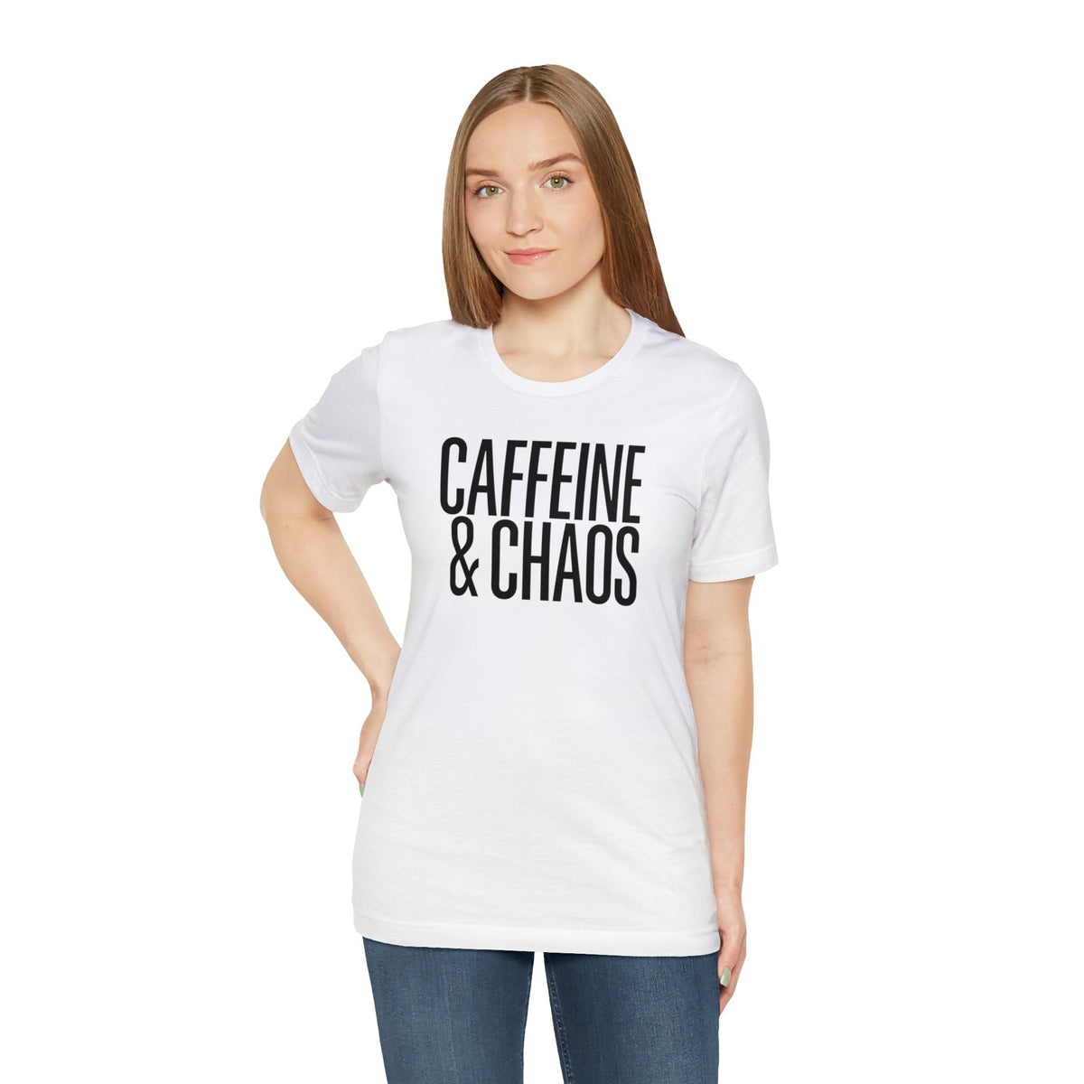 Caffeine and Chaos Funny Mom Graphic Tee | Mommy and Me Tee T-Shirt TheFringeCultureCollective