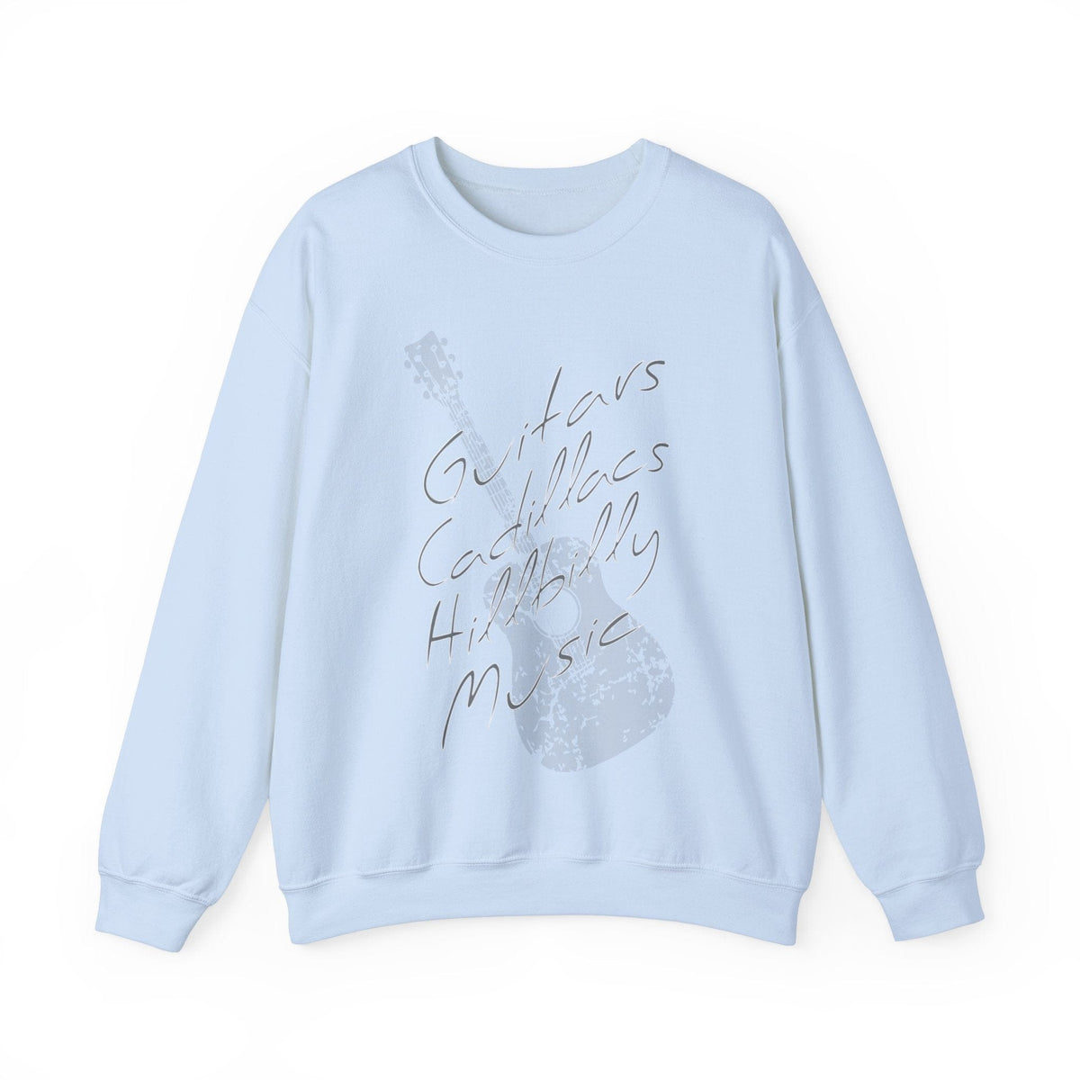 Guitars Cadillacs Hilbily Music Crewneck Western Sweatshirt Sweatshirt TheFringeCultureCollective