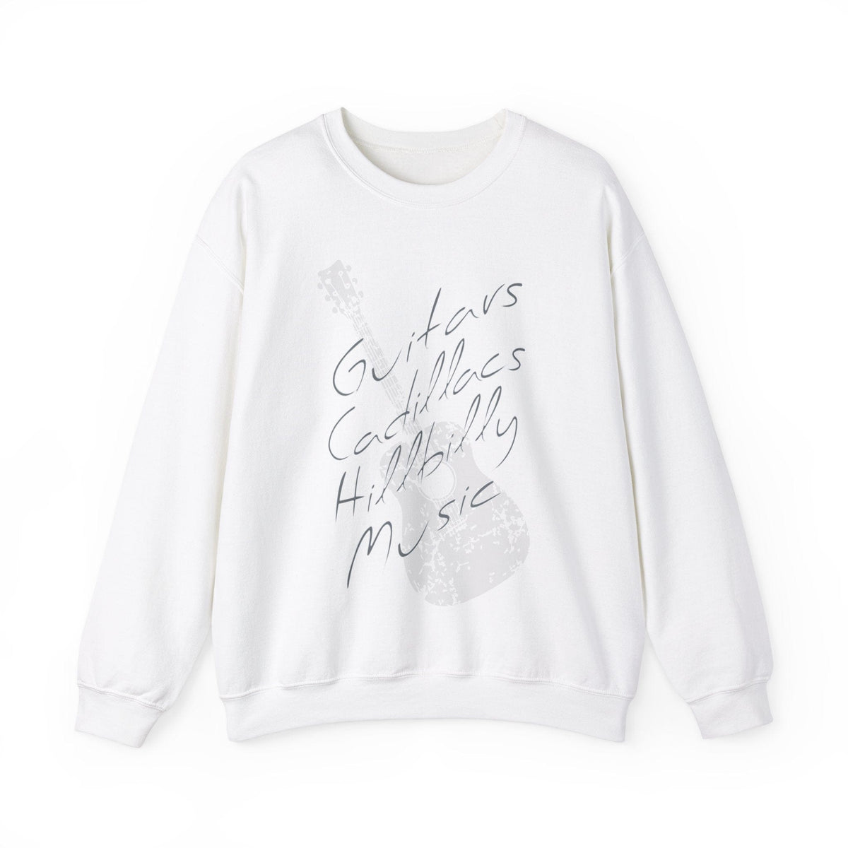 Guitars Cadillacs Hilbily Music Crewneck Western Sweatshirt Sweatshirt TheFringeCultureCollective