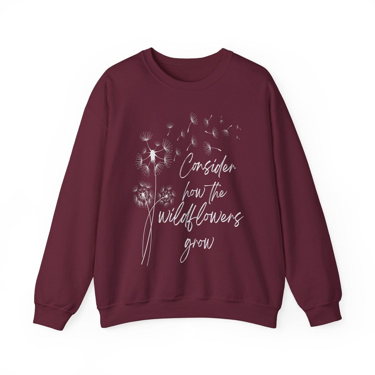 How The Wildflowers Grow Sweatshirt | Christian Bible Verse | Bohemian Vibes | Dandelion flower Sweatshirt TheFringeCultureCollective