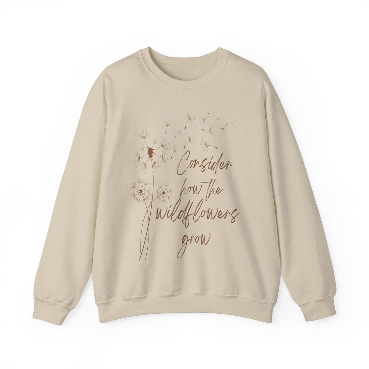 How The Wildflowers Grow Sweatshirt | Christian Bible Verse | Bohemian Vibes | Dandelion flower Sweatshirt TheFringeCultureCollective