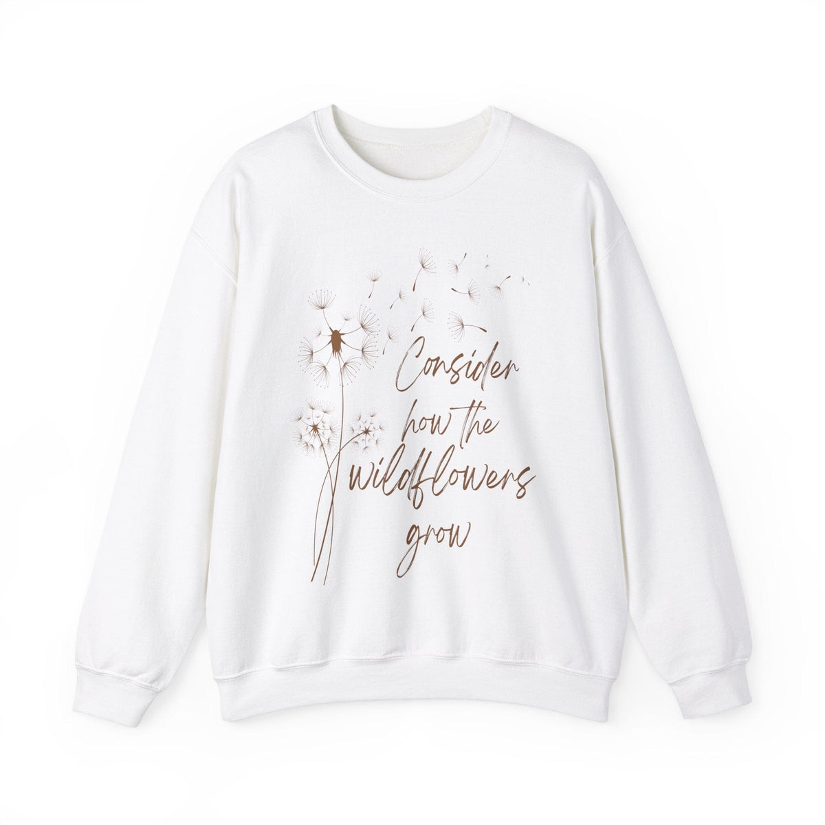 How The Wildflowers Grow Sweatshirt | Christian Bible Verse | Bohemian Vibes | Dandelion flower Sweatshirt TheFringeCultureCollective