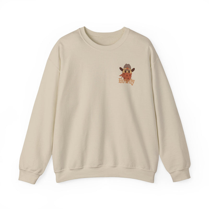 Howdy Western Sweatshirt with Cowboy Emoji Sweatshirt TheFringeCultureCollective