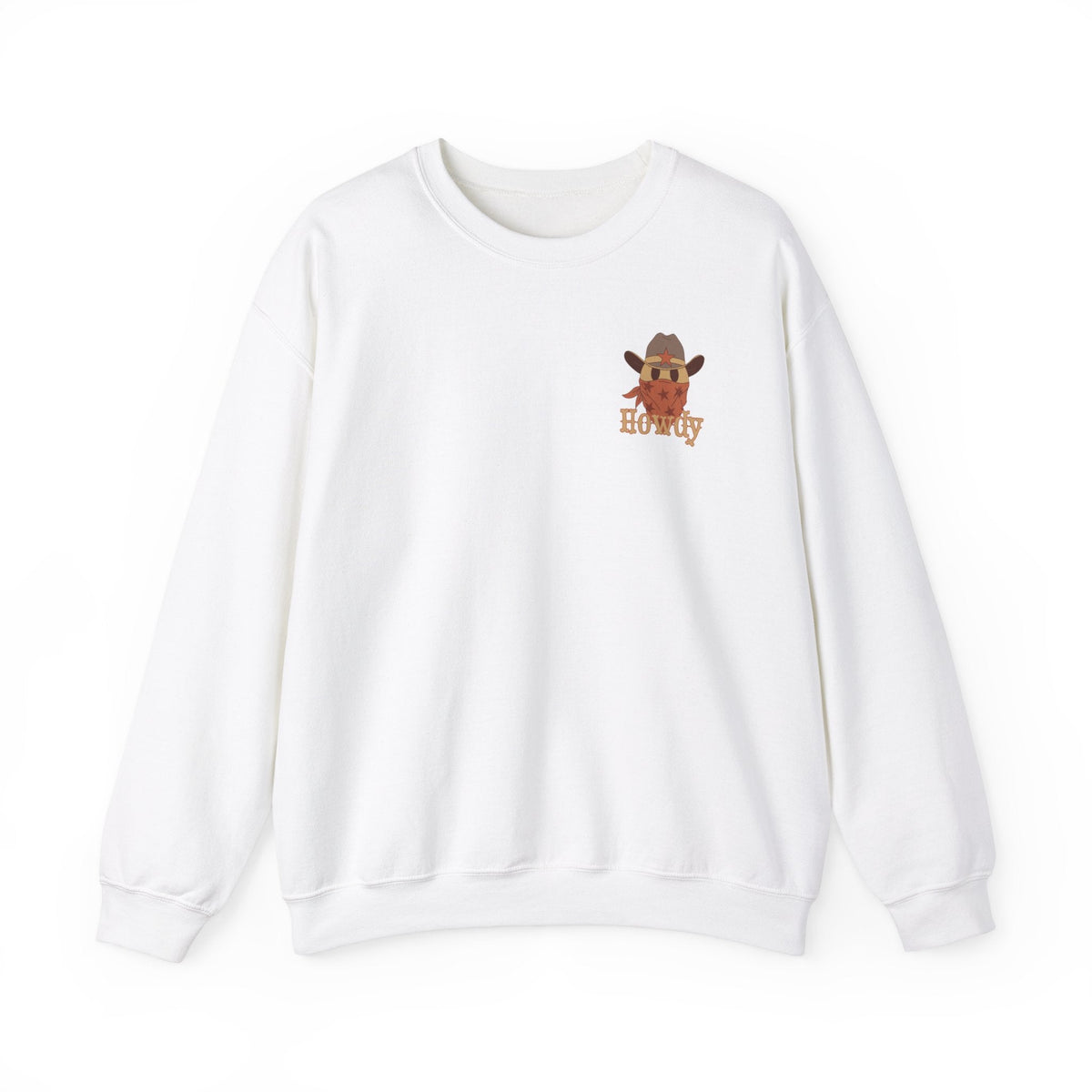 Howdy Western Sweatshirt with Cowboy Emoji Sweatshirt TheFringeCultureCollective