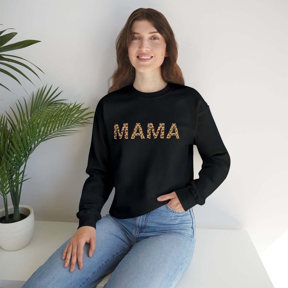 Leopard Print MAMA Sweatshirt | Mom Sweatshirt Sweatshirt TheFringeCultureCollective