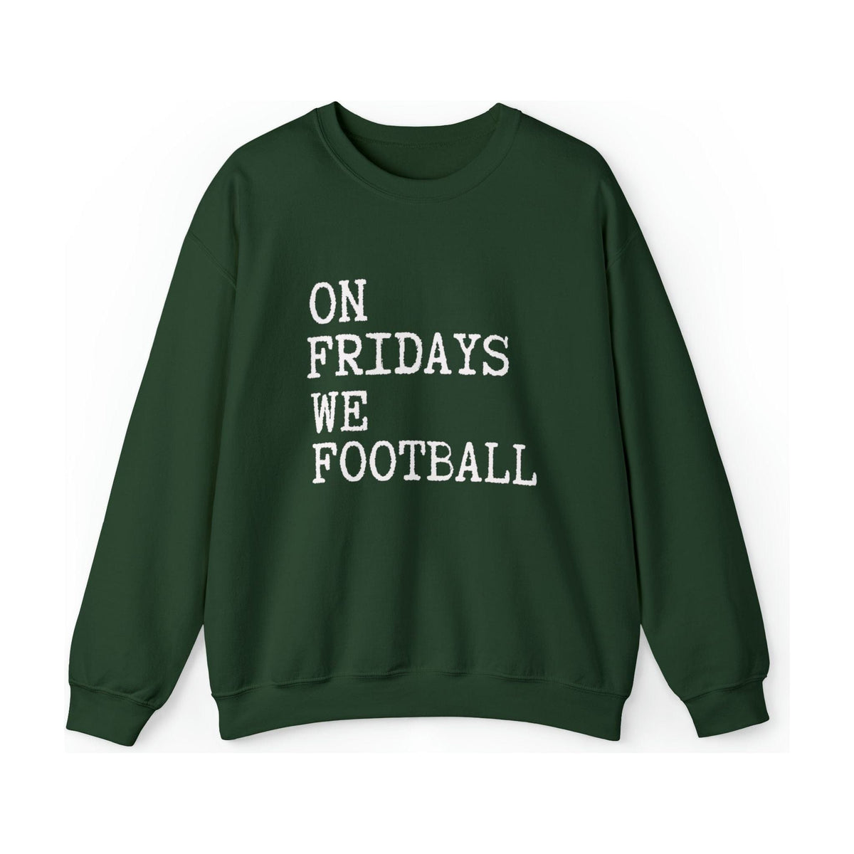 On Fridays We Football Crewneck Sweatshirt | Football Mom Gift Sweatshirt TheFringeCultureCollective