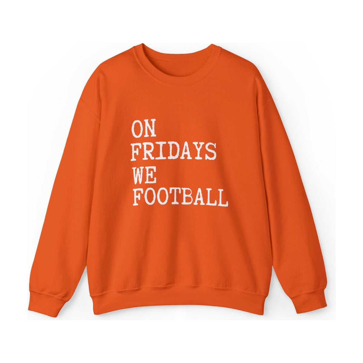 On Fridays We Football Crewneck Sweatshirt | Football Mom Gift Sweatshirt TheFringeCultureCollective