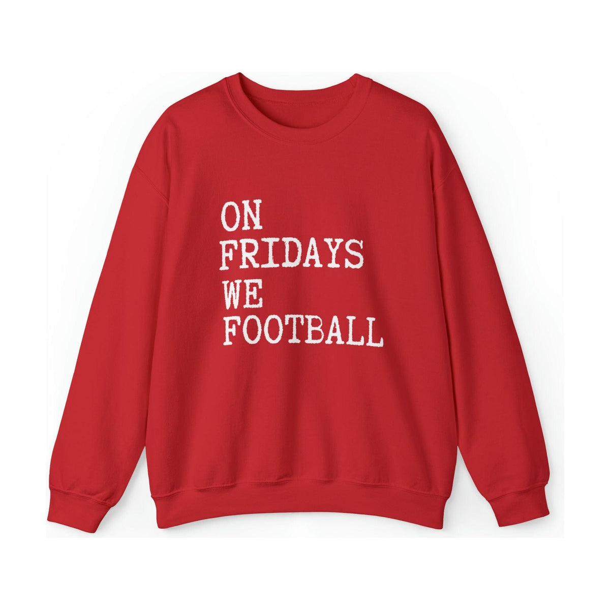 On Fridays We Football Crewneck Sweatshirt | Football Mom Gift Sweatshirt TheFringeCultureCollective