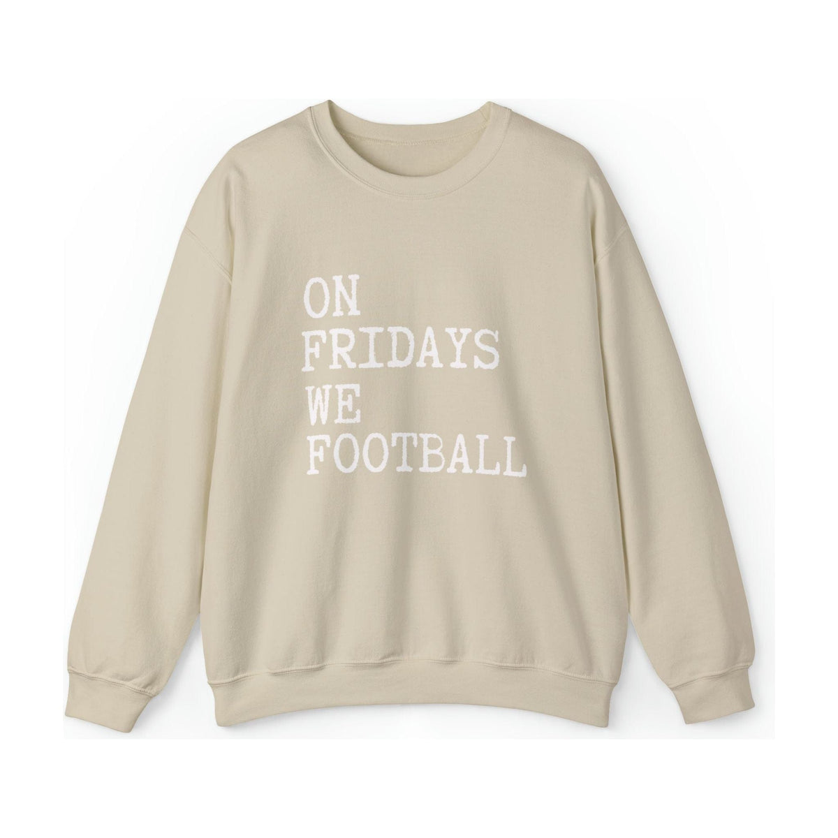 On Fridays We Football Crewneck Sweatshirt | Football Mom Gift Sweatshirt TheFringeCultureCollective